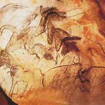 Click para ampliar. Pulsa en el nombre para ver la ficha. Caballos, rinocerontes y uros, cueva Chauvet (Francia).